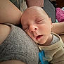 Lyam participe au concours pour gagner de l'argent avec cette photo : baby, sleeping, pacifier, closeup, infant, face, person, indoor, resting, skin, clothing, hand, comfort, peaceful, cozy, adult, couch, pillow, blanket, relaxation