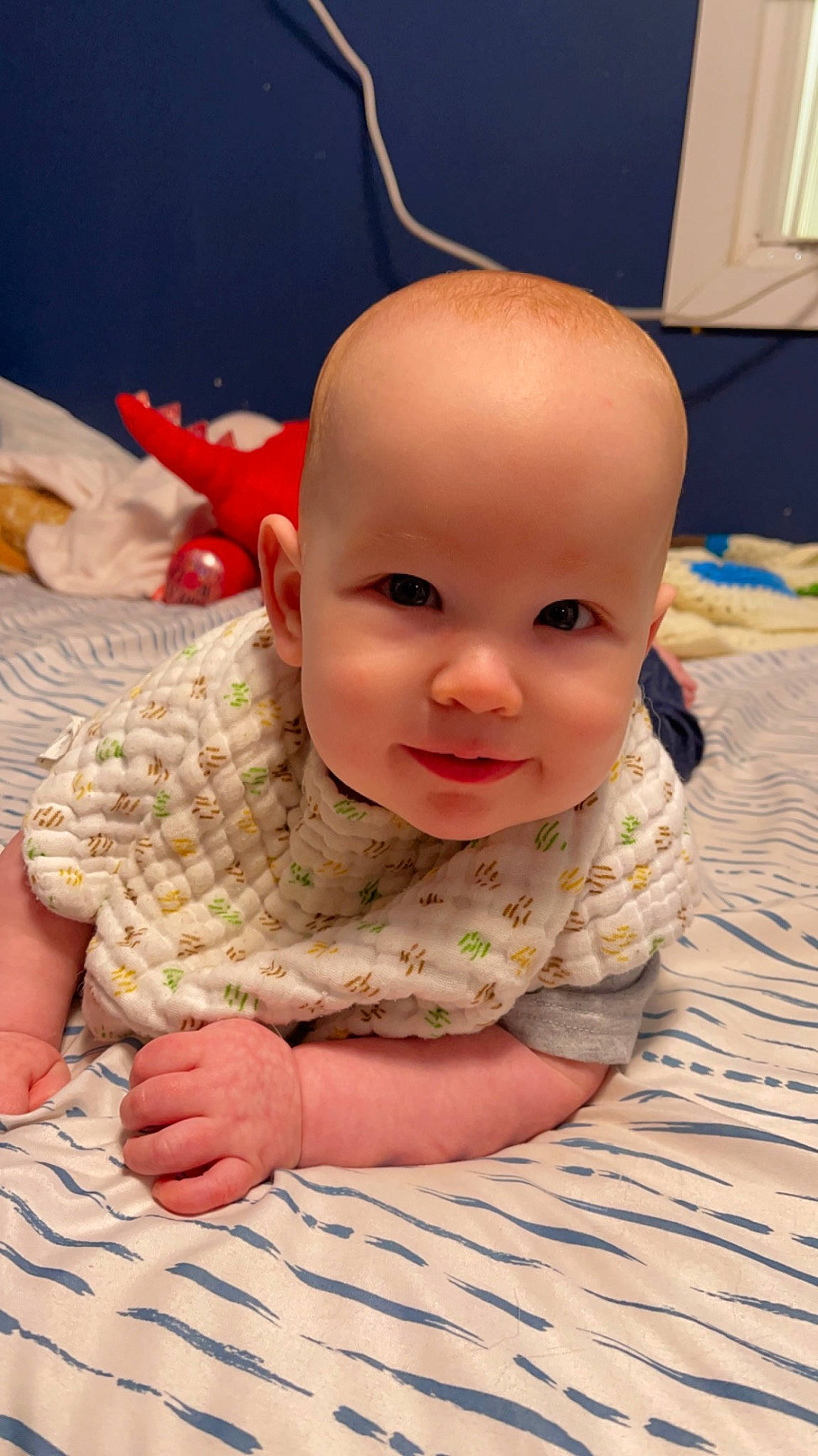 Daxton joined the competition — help win amazing prizes! baby, baby_toddler_clothing, cheek, chin, comfort, crawling, eye, face, flooring, fun, happy, iris, lip, mouth, nose, person, skin, sleeve, smile, toddler