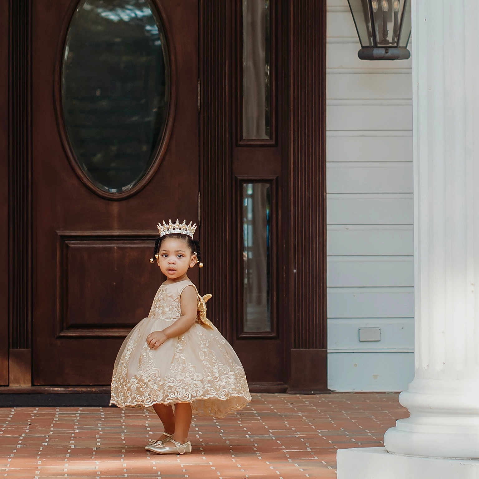 Amyrè is registered to the contest to win money with this photo: accessories, child, clothing, dress, eveningdress, face, fashion, female, flagstone, formalwear, girl, gown, head, jewelry, lady, lamp, path, person, photography, walkway