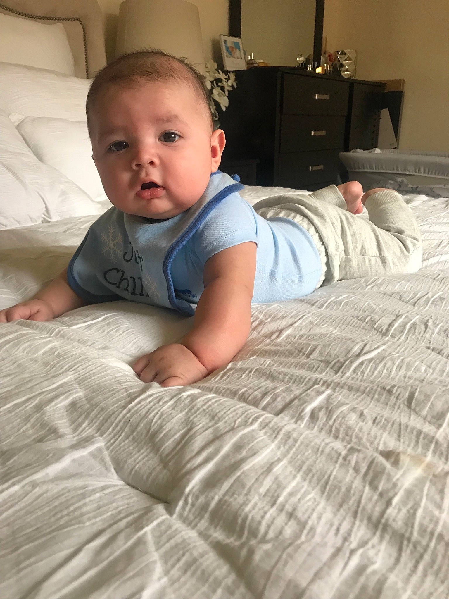 Aleksander joined the competition — help win amazing prizes! baby, bed, bed_sheet, bedding, blanket, child, comfort, furniture, linens, mattress, person, room, textile, toddler