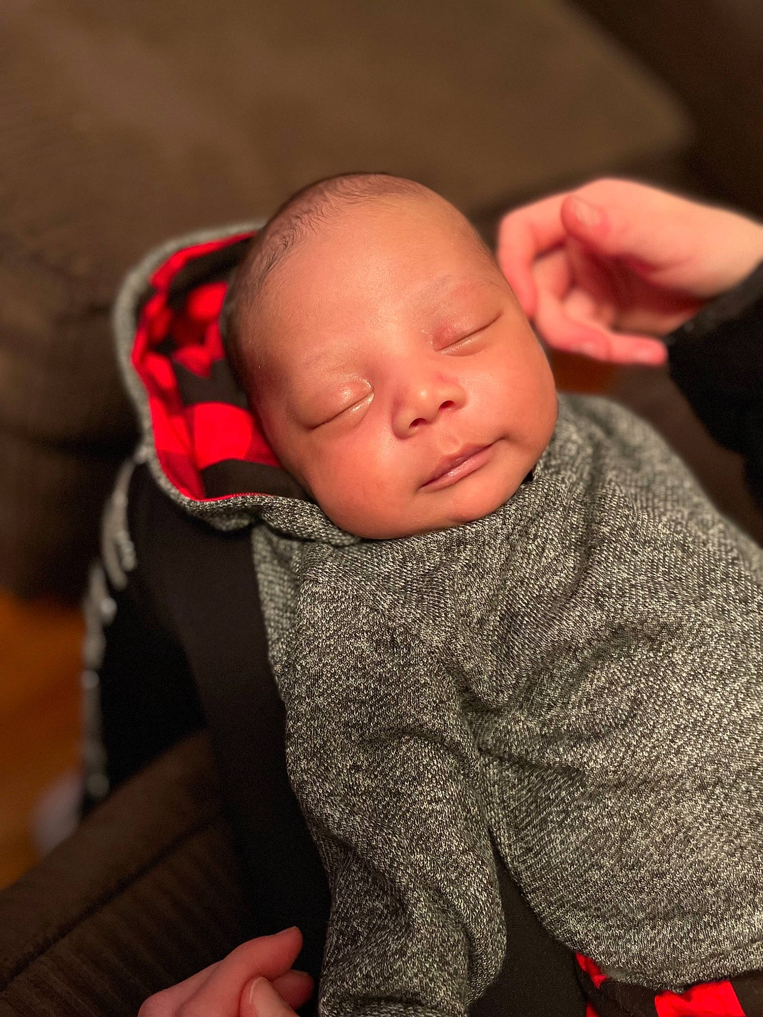 Devante is registered to the contest to win money with this photo: baby, baby_toddler_clothing, cheek, child, comfort, eye, finger, gesture, hand, happy, iris, nail, nose, person, portrait_photography, sitting, skin, sleeve, thumb, toddler