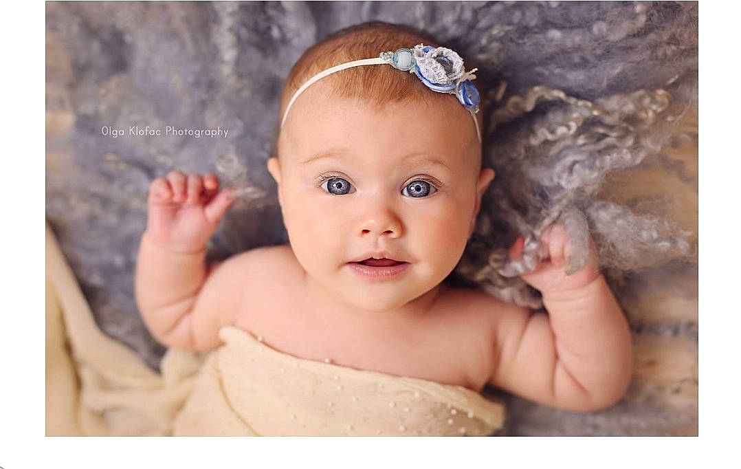 Kinsey is registered to the contest to win money with this photo: baby, cheek, child, child_model, eye, face, fashion_accessory, forehead, hair_accessory, head, headband, headgear, headpiece, person, photograph, photography, portrait, portrait_photography, skin, stock_photography