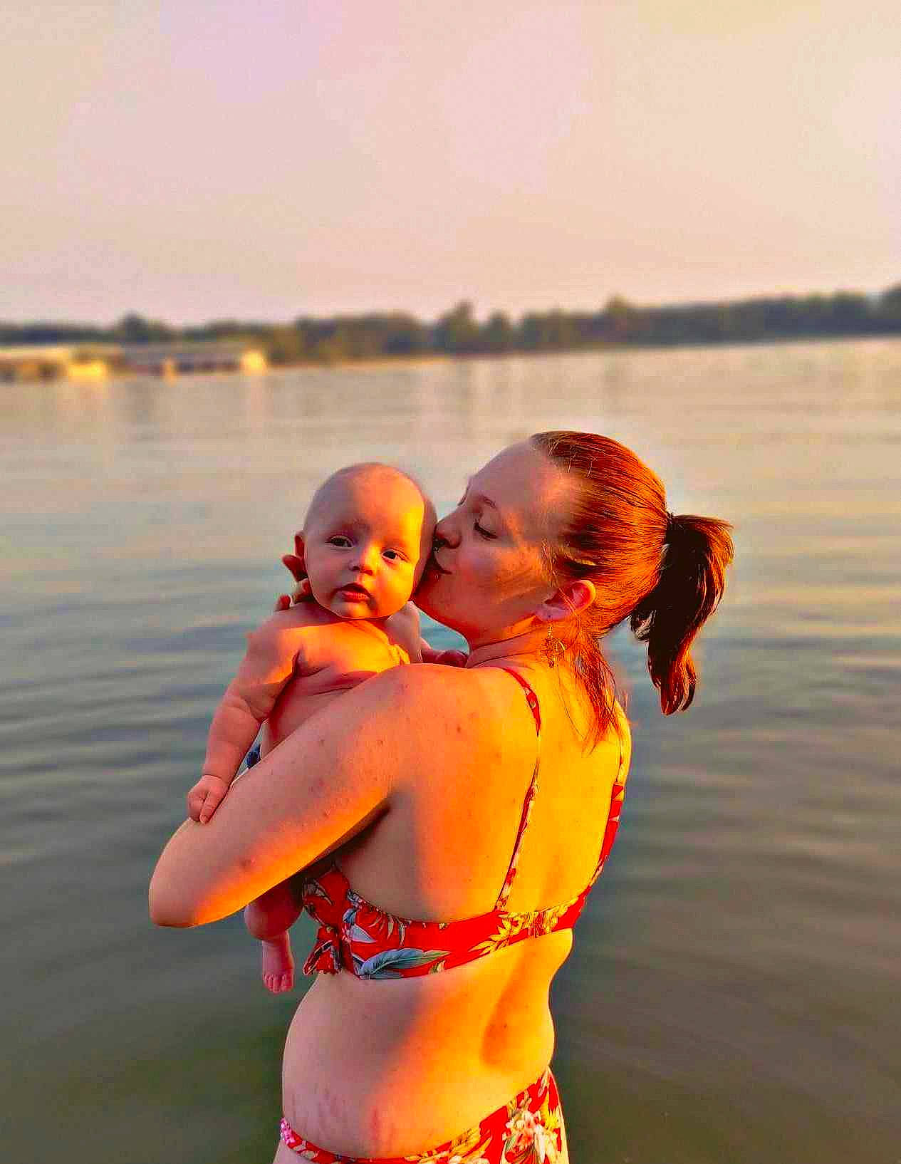 Greyson is registered to the contest to win money with this photo: abdomen, beach, brassiere, calm, flash_photography, gesture, happy, horizon, lake, leisure, navel, orange, people_in_nature, people_on_beach, person, sky, summer, sunlight, swimwear, underpants