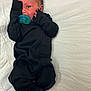Autumn joined the competition — help win amazing prizes! newborn, baby, pacifier, black_onesie, infant, lying_down, white_sheet, hand, face, sleepwear, cute, skin, head, small, child, baby_clothes, one_eye_covered, resting, indoors, portrait