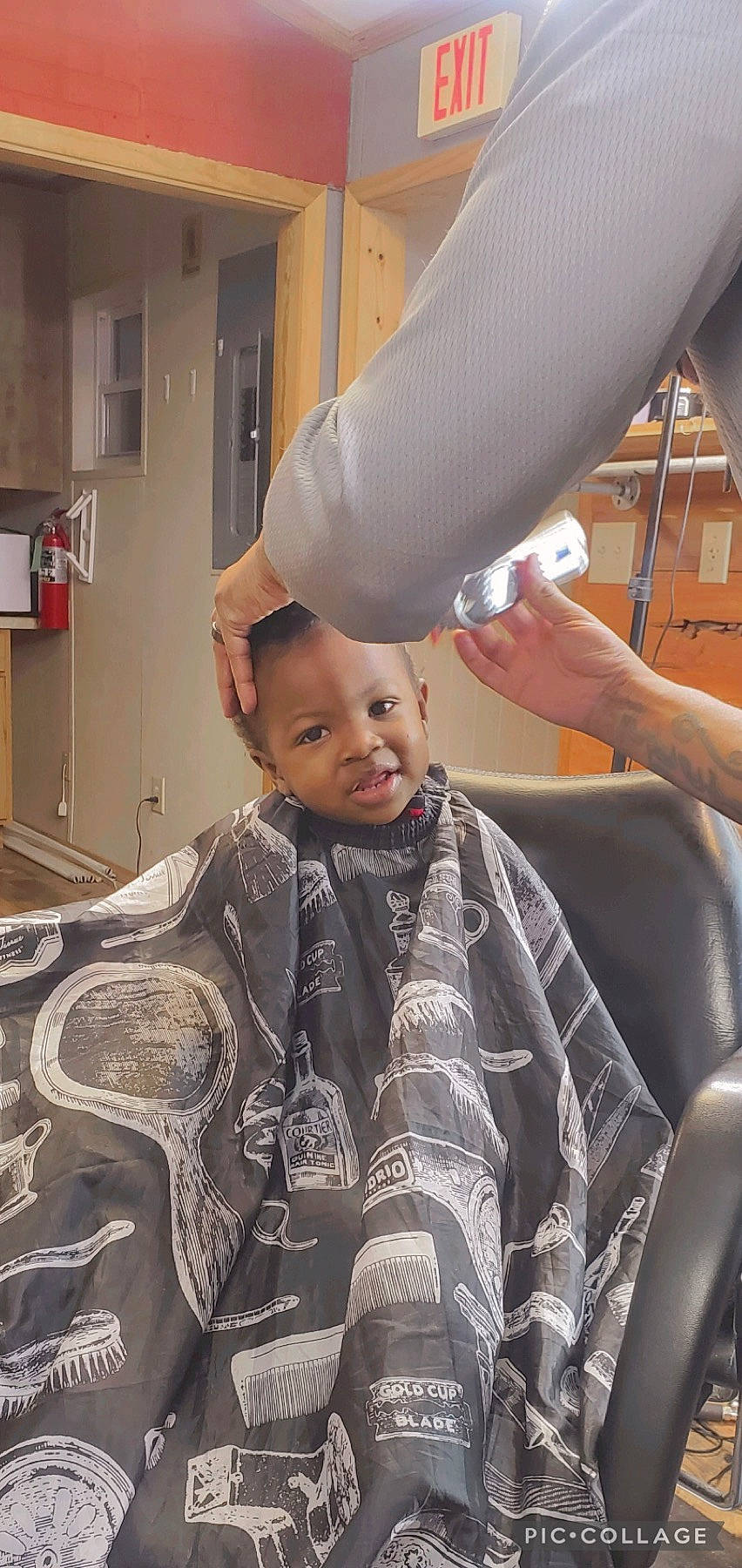 Zavian joined the competition — help win amazing prizes! baby, chair, child, comfort, cooking, event, fun, gas, gesture, hat, person, room, service, sitting, thumb, toddler