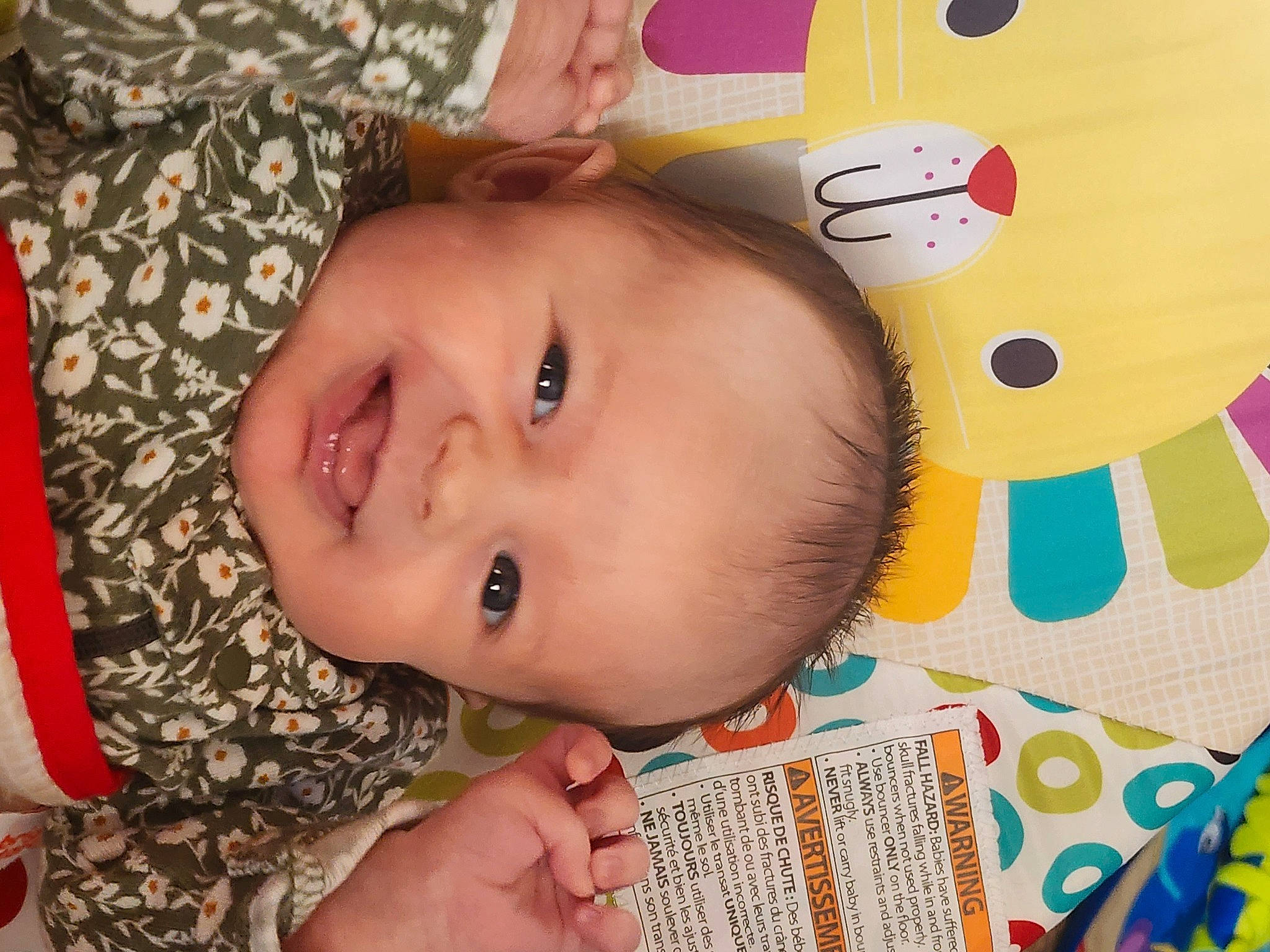 Annabeth is registered to the contest to win money with this photo: baby, baby_toddler_clothing, cheek, child, ear, eyelash, fun, grass, happy, iris, joy, lip, nose, pattern, person, portrait_photography, room, skin, smile, textile