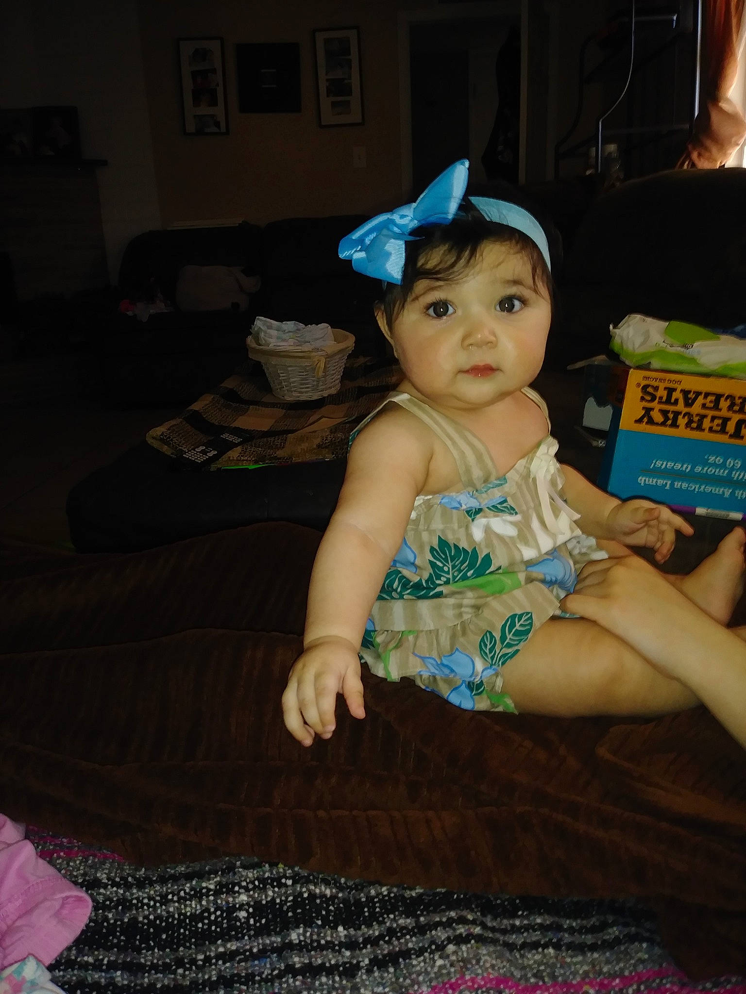 Ava-rose is registered to the contest to win money with this photo: baby, child, costume, fawn, fun, iris, person, sitting, skin, smile, toddler