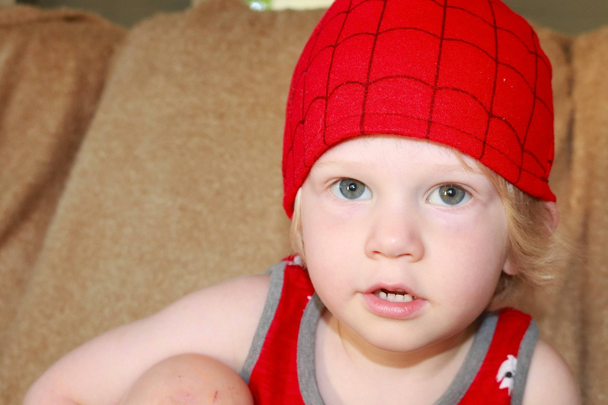 Zephyr joined the competition — help win amazing prizes! baby, beanie, bonnet, cap, cheek, child, child_model, clothing, face, fashion_accessory, hat, headgear, headwear, knit_cap, lip, person, skin, smile, toddler, wool