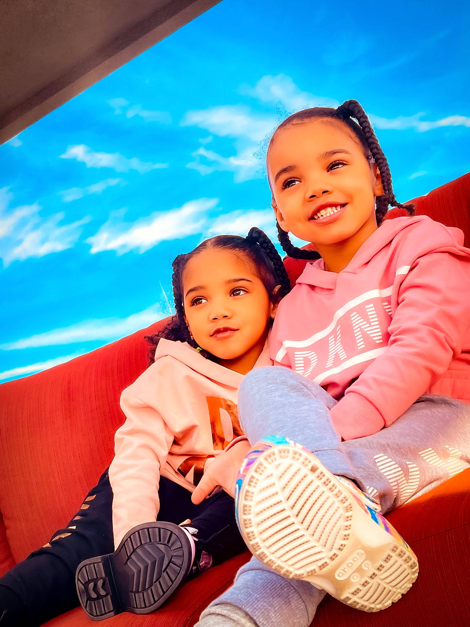 Adyssey joined the competition — help win amazing prizes! blue, cloud, electric_blue, facial_expression, flash_photography, fun, gesture, happy, human_body, joy, leisure, people, people_in_nature, person, recreation, shoe, skin, sky, smile, sneakers