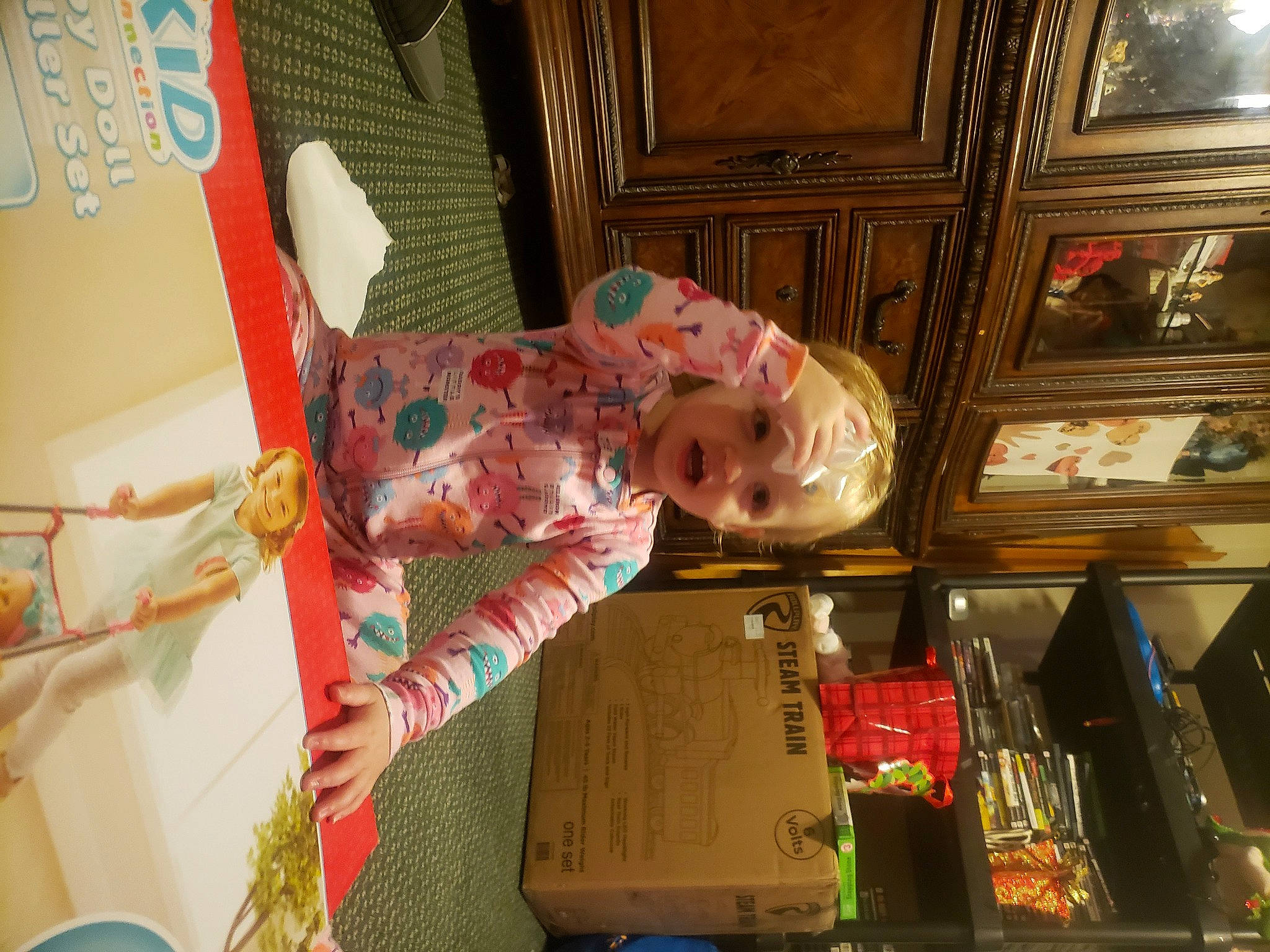 Adeline is registered to the contest to win money with this photo: baby, building, child, fun, person, room, toddler, wood