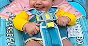 Penelope joined the competition — help win amazing prizes! baby, child, smiling, float, safety_harness, yellow_clothing, blue_float, indoor, infant, cute, chubby_cheeks, playful, water_toy, baby_float, seat, happy, portrait, closeup, head, body