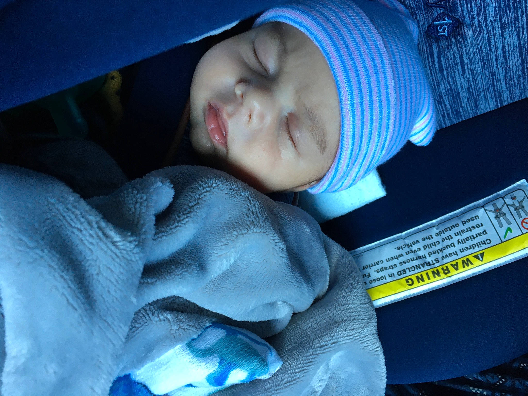 Cayde joined the competition — help win amazing prizes! auto_part, baby, baby_products, baby_sleeping, bedtime, blue, cap, car_seat, carmine, child, comfort, cool, electric_blue, headwear, linens, nap, person, personal_protective_equipment, sleep, sleeve