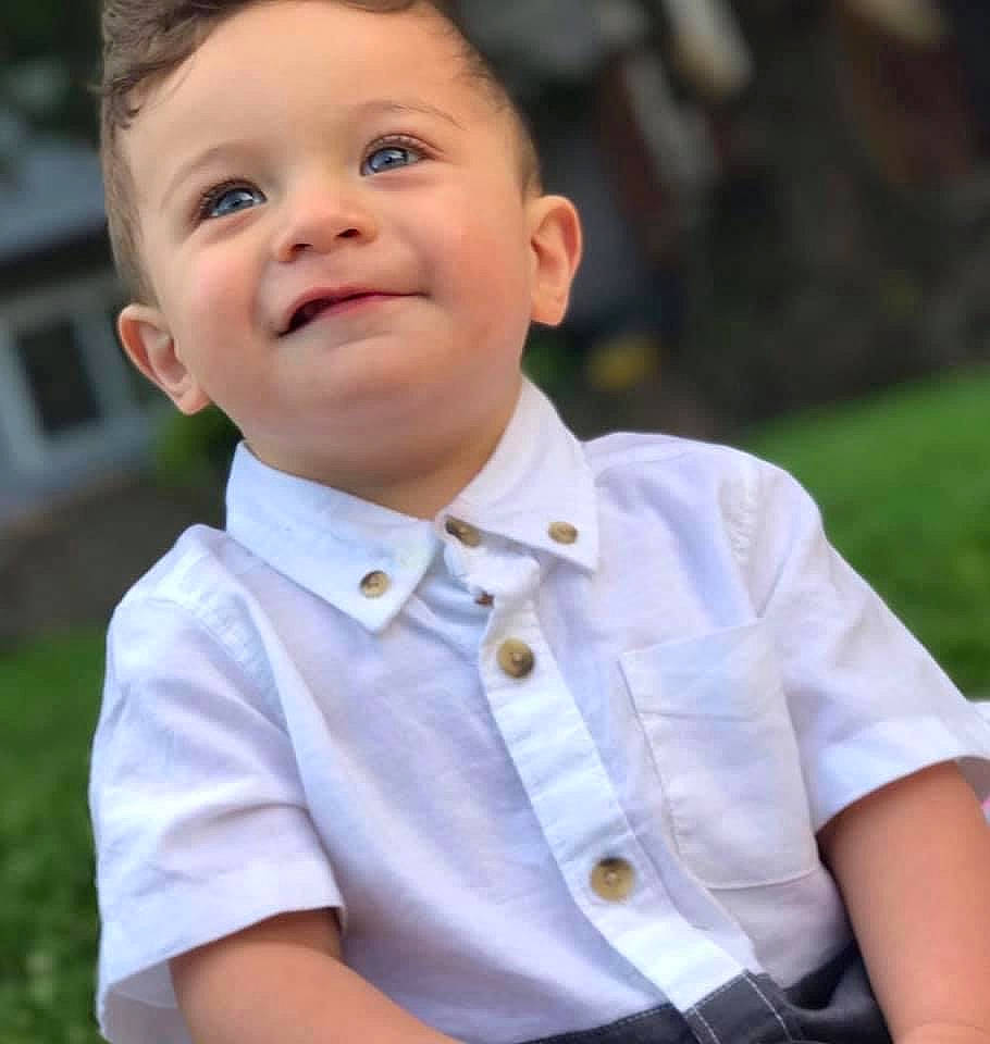 Micah joined the competition — help win amazing prizes! baby_toddler_clothing, bow_tie, button, child, collar, dress, dress_shirt, eye, face, flash_photography, formal_wear, gesture, grass, happy, head, iris, joy, person, sleeve, smile