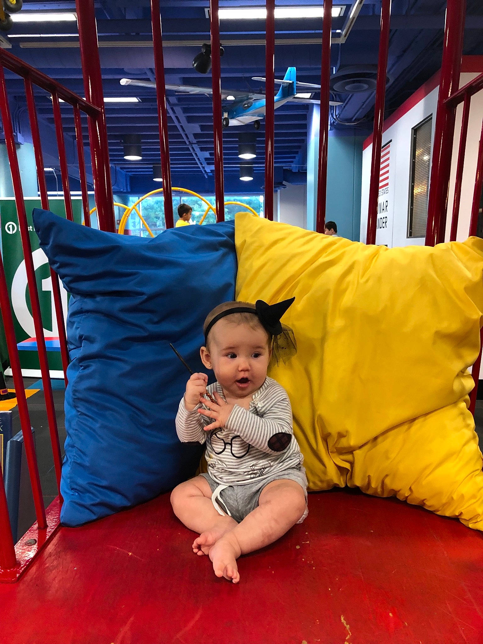 Emmarie is registered to the contest to win money with this photo: child, fun, leisure, person, play, recreation, surprise, toddler