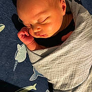 Kholtin joined the competition — help win amazing prizes! newborn, baby, sleeping, blanket, swaddle, blue, whale, narwhal, pattern, soft, peaceful, infant, child, cute, resting, indoors, fabric, portrait, head, hand