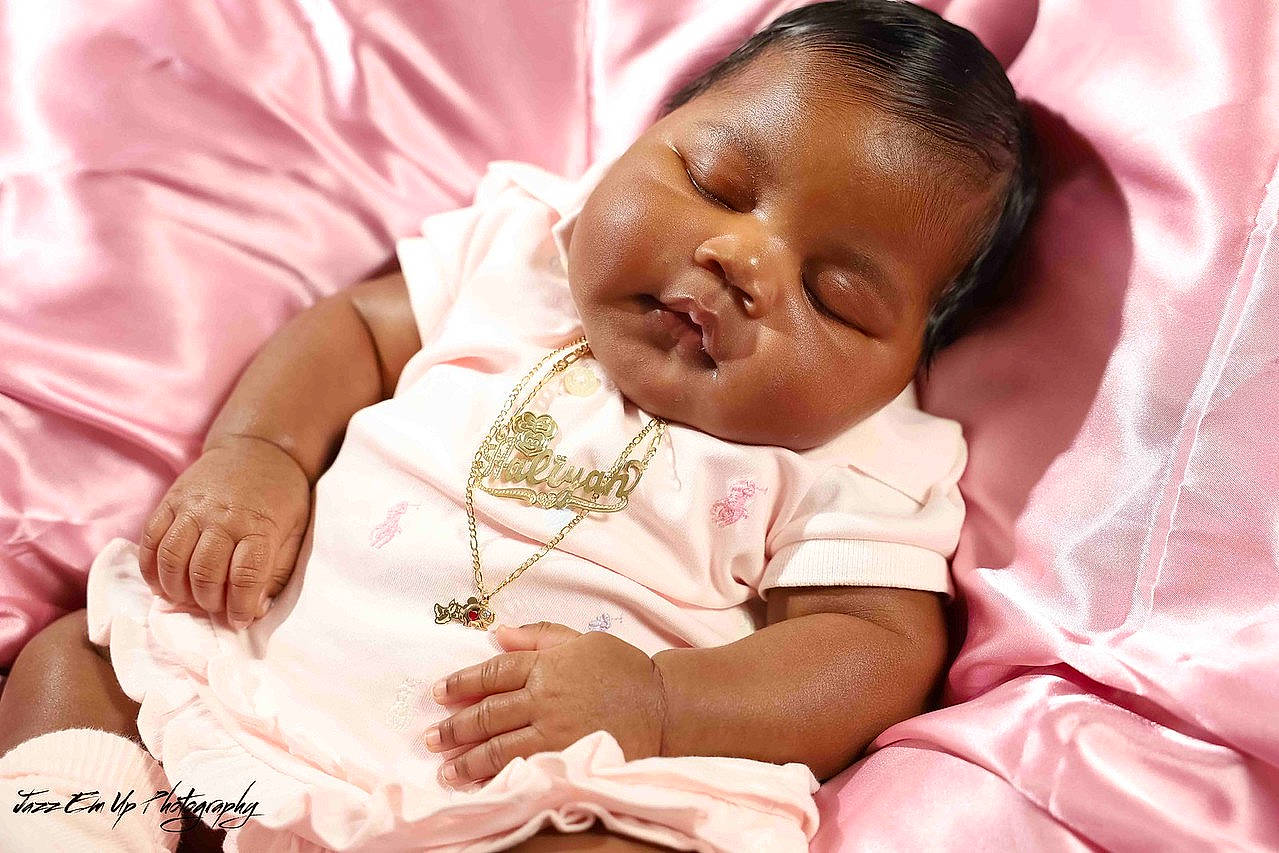 Aaliyah joined the competition — help win amazing prizes! baby, cheek, child, chin, comfort, dress, event, eyebrow, eyelash, finger, gesture, happy, human, linens, mouth, nose, person, pink, skin, thumb