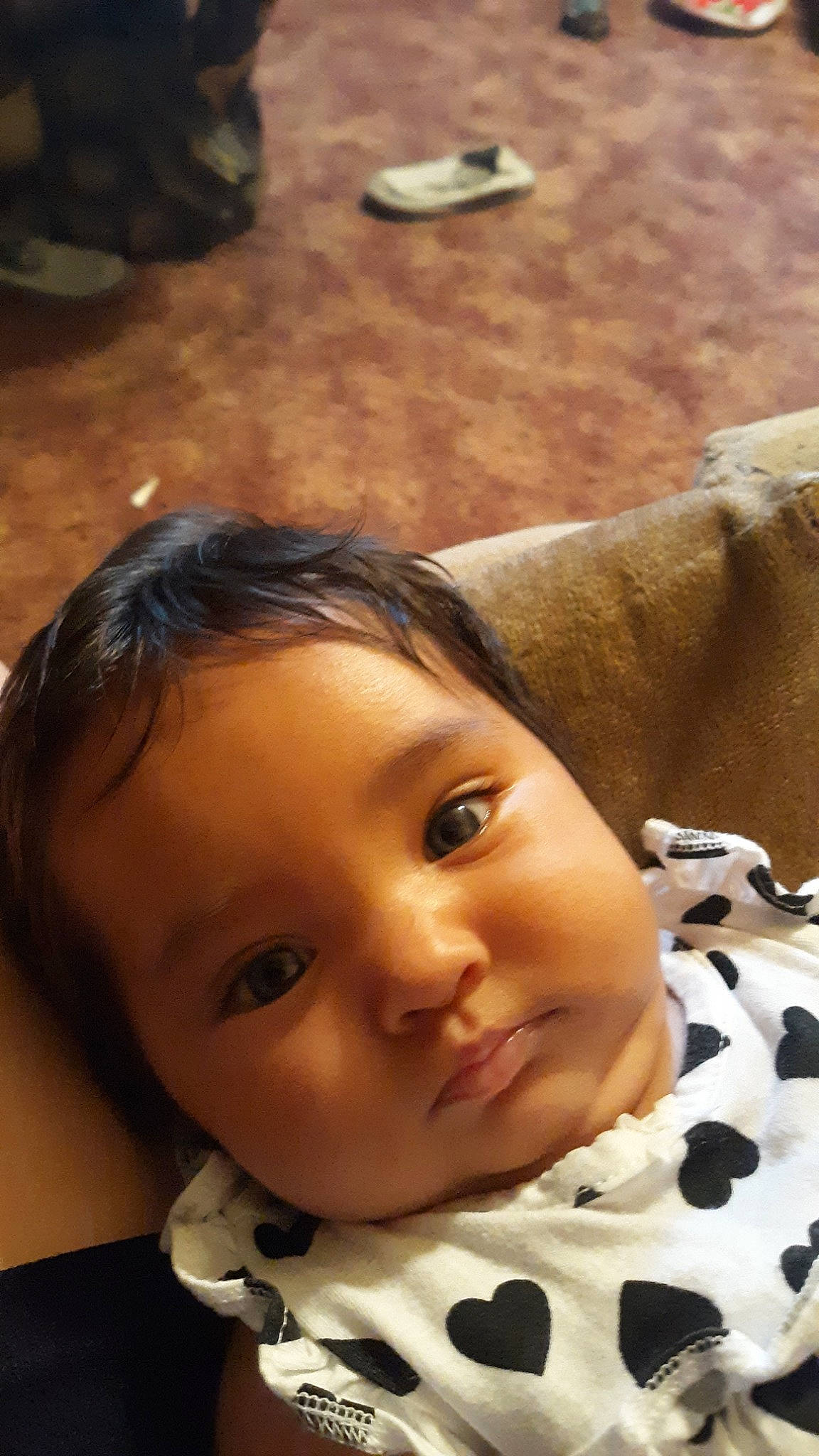 Jazmyn is registered to the contest to win money with this photo: baby, cheek, child, chin, eye, face, forehead, head, lip, mouth, nose, person, skin, toddler