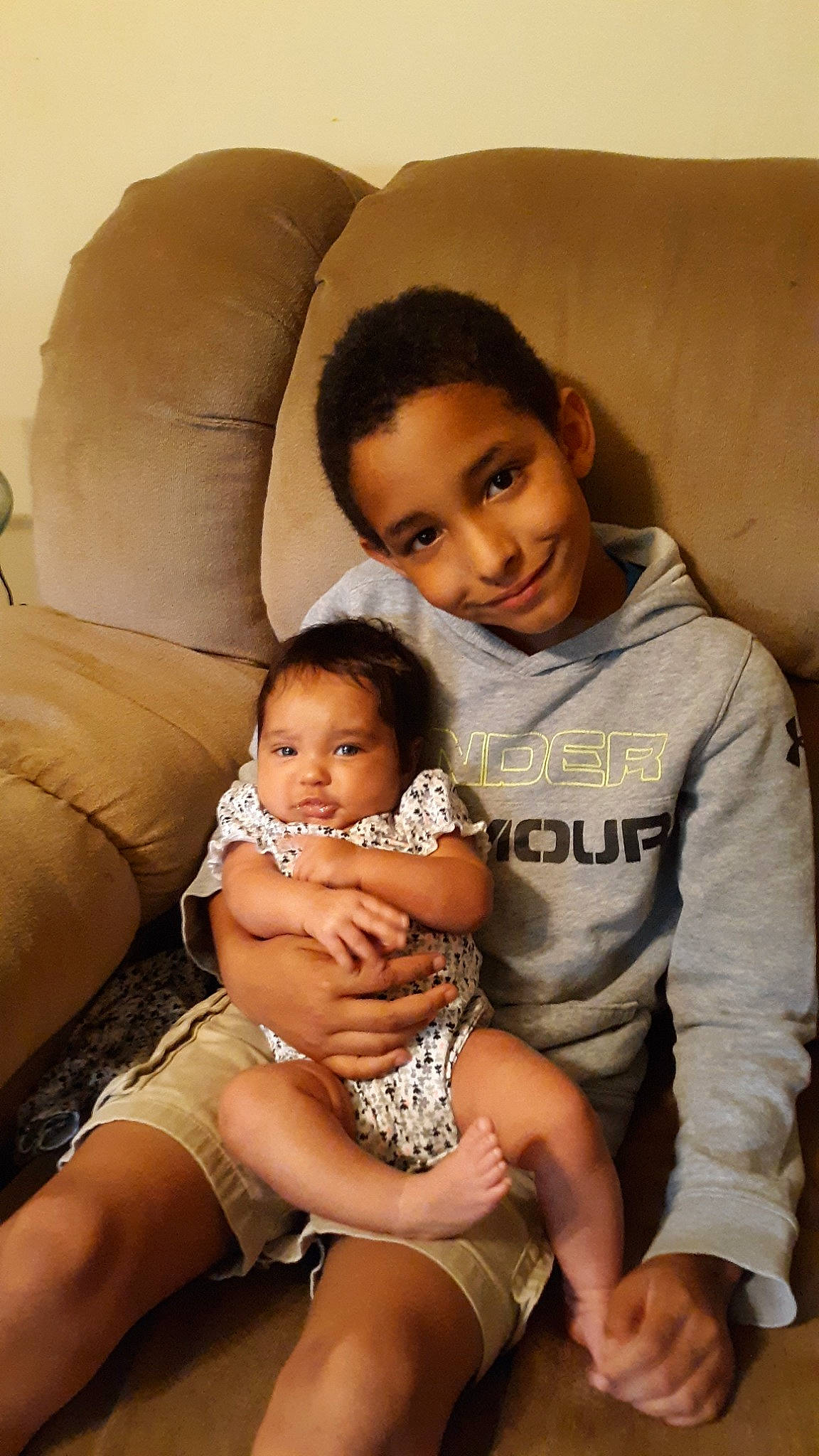 Jazmyn joined the competition — help win amazing prizes! abdomen, arm, baby, cheek, child, daughter, father, finger, fun, happy, joy, leg, mother, people, person, sitting, skin, stomach, thigh, thumb