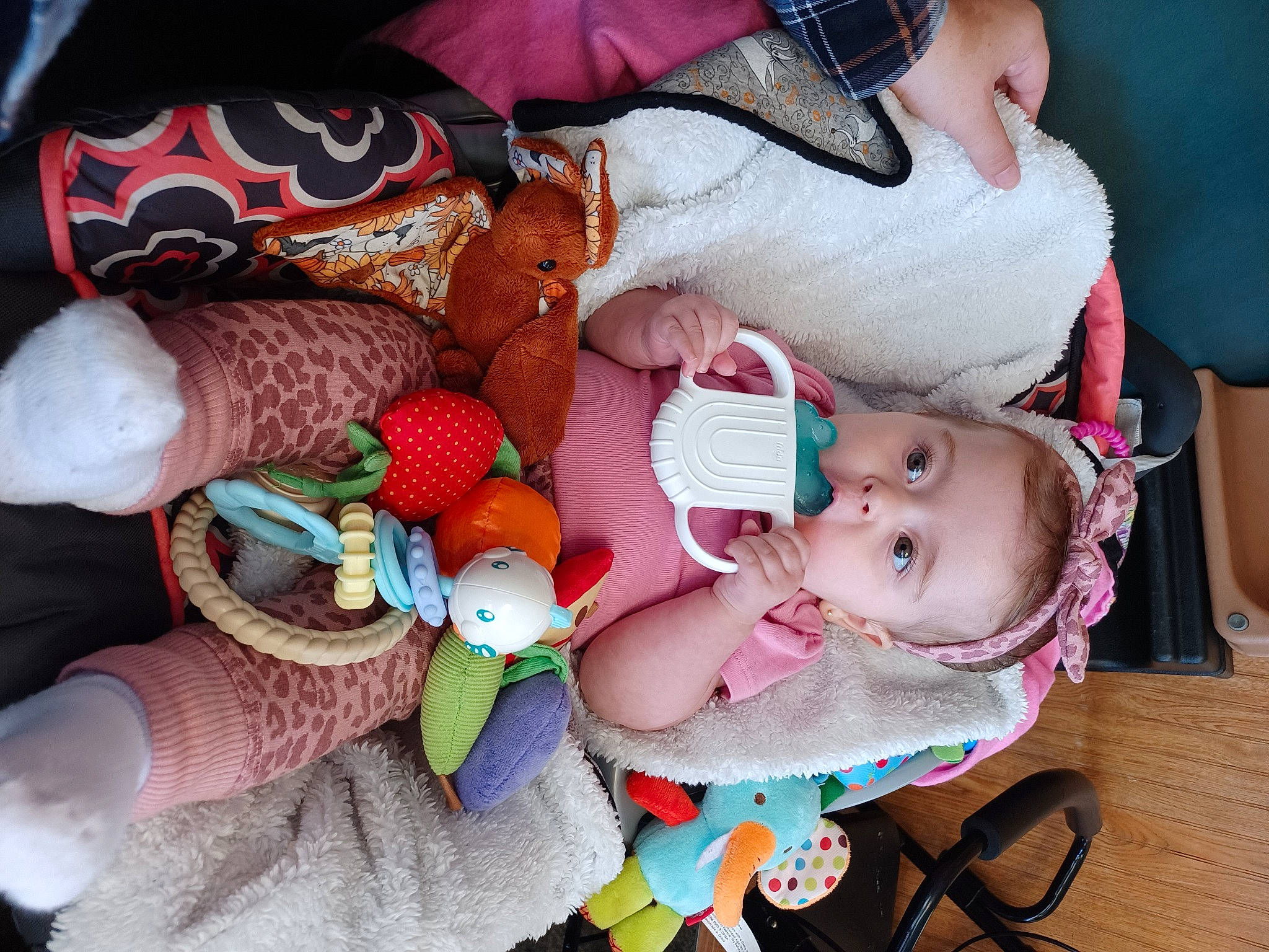 Kaylynn joined the competition — help win amazing prizes! arm, baby, baby_products, baby_toddler_clothing, cheek, child, comfort, eye, hand, human_body, human_leg, nail, organ, person, pink, product, skin, thigh, toddler, toy