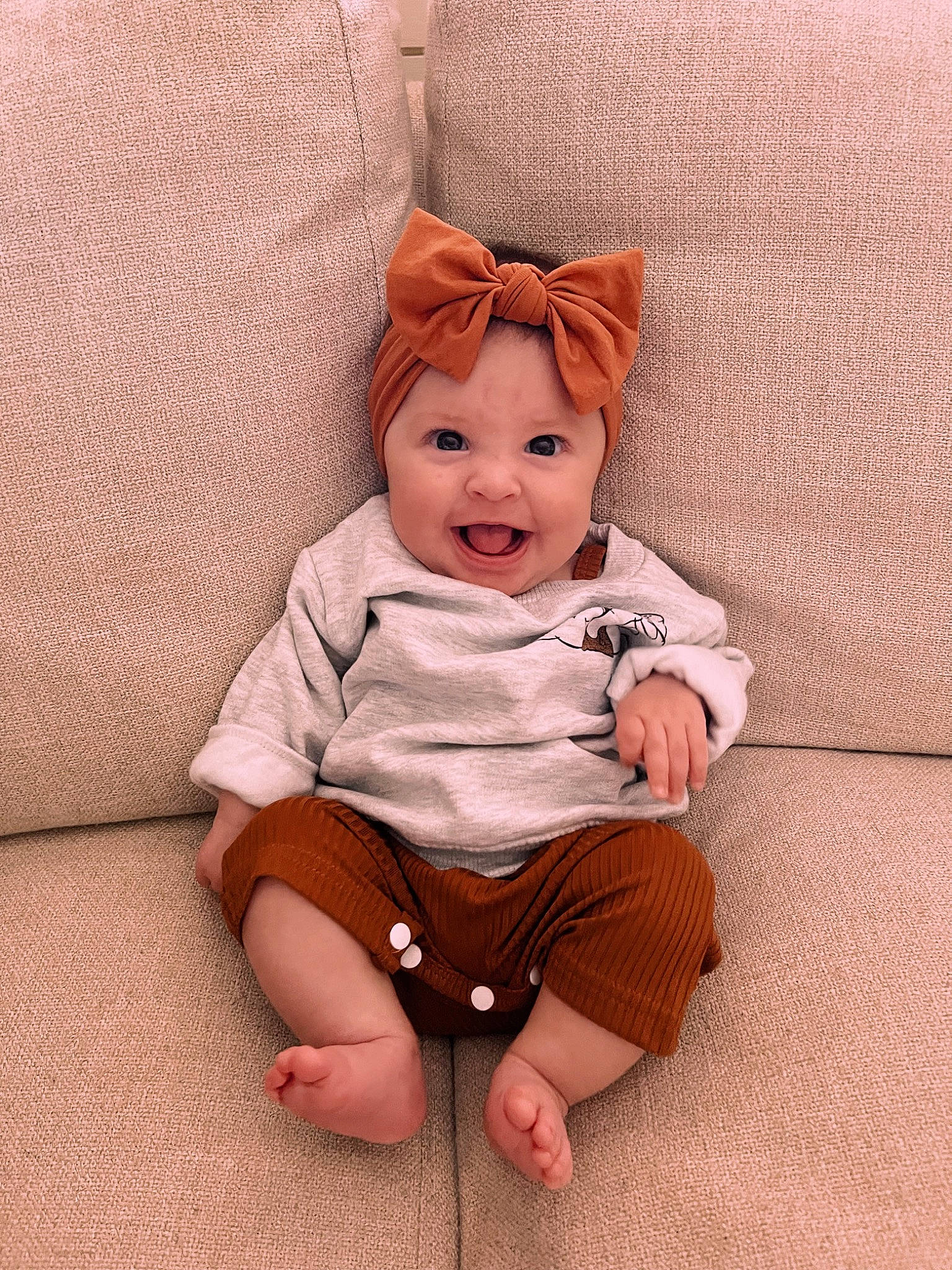 Jersey joined the competition — help win amazing prizes! baby, baby_toddler_clothing, cheek, child, collar, comfort, eye, face, flooring, foot, happy, head, headwear, human_body, joy, linens, pattern, person, sitting, sleeve