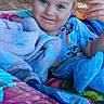 Scarlette joined the competition — help win amazing prizes! child, toddler, blue_eyes, blanket, snack, outdoor, nature, tree, cheeky_grin, face, messy_eater, colorful, clothing, person, cute, happy, portrait, playful, relaxed, forest