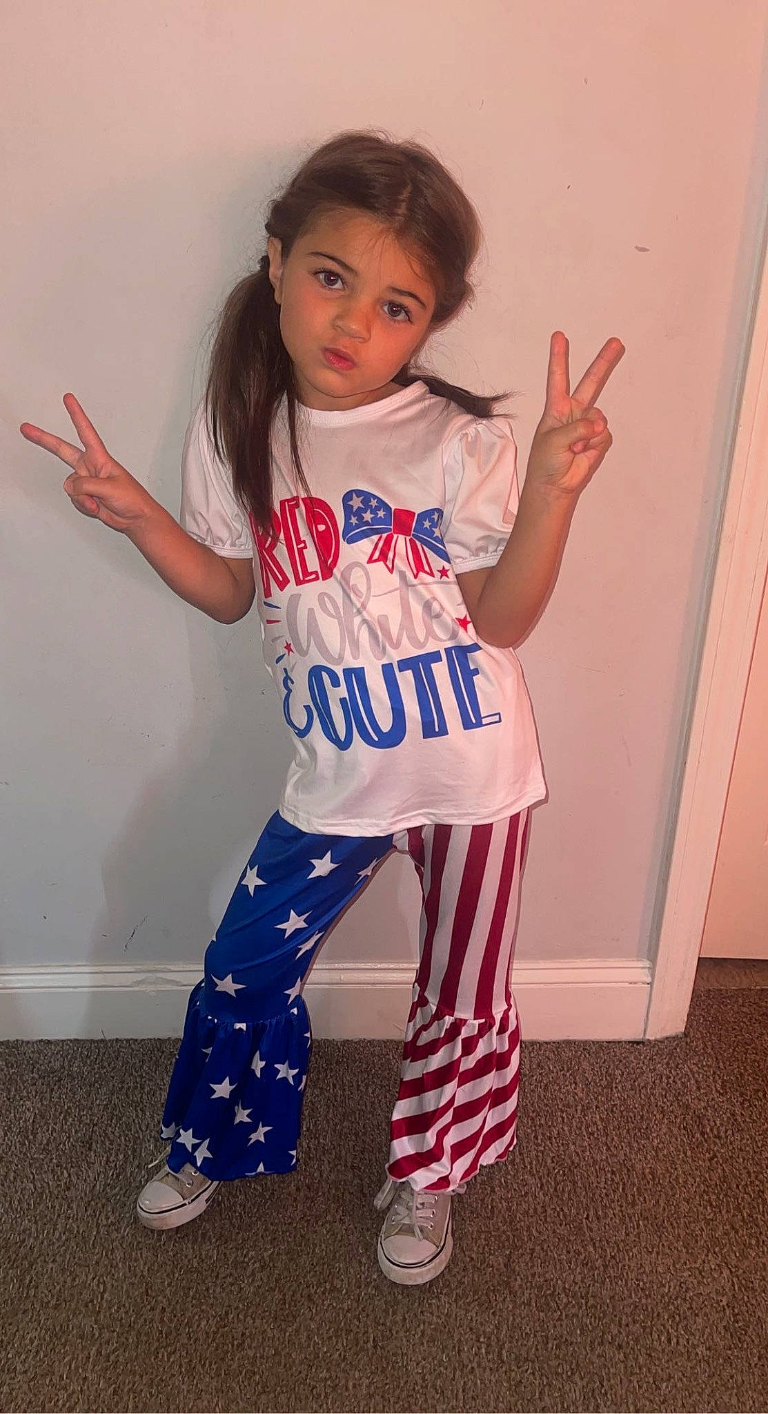 Kenslie is registered to the contest to win money with this photo: baby_toddler_clothing, cool, electric_blue, eye, face, gesture, hair, hairstyle, happy, head, human_body, knee, leg, neck, person, sleeve, sportswear, t_shirt, thigh, toddler