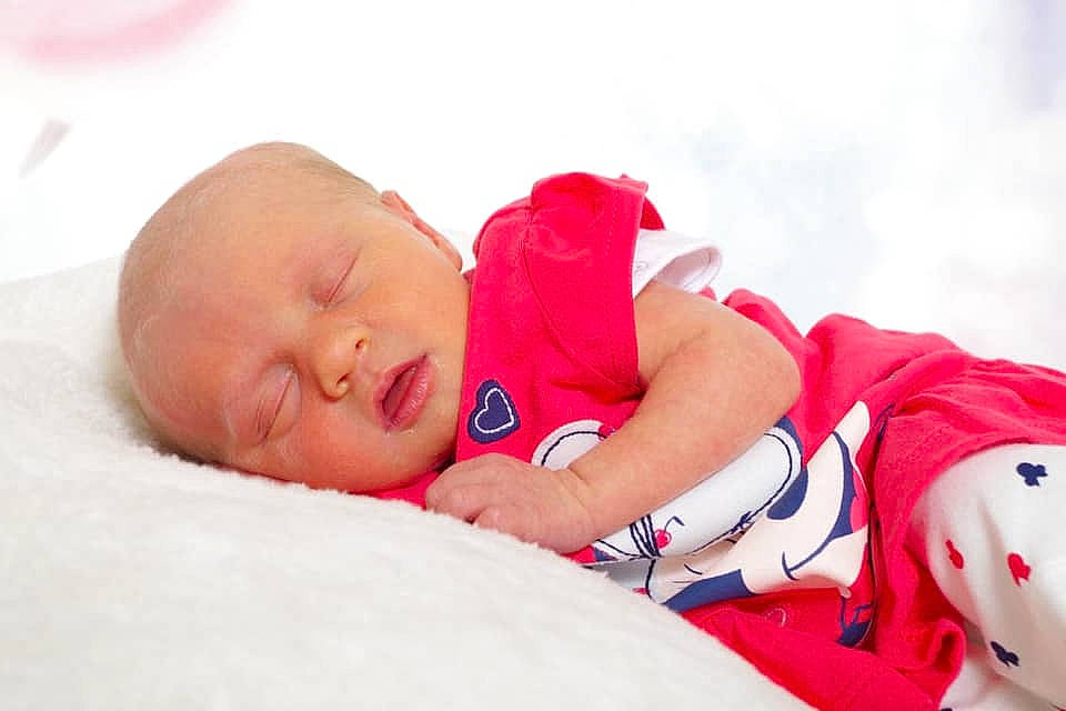 Evie-rose joined the competition — help win amazing prizes! baby, baby_sleeping, bedtime, birth, cheek, child, finger, lip, mouth, person, photograph, photography, pink, red, skin, sleep, smile, toddler