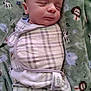 Hudson joined the competition — help win amazing prizes! baby, newborn, sleeping, swaddled, blanket, plaid, fleece, animal_pattern, soft, peaceful, infant, child, portrait, cozy, resting, closeup, cute, indoors, person, sleep