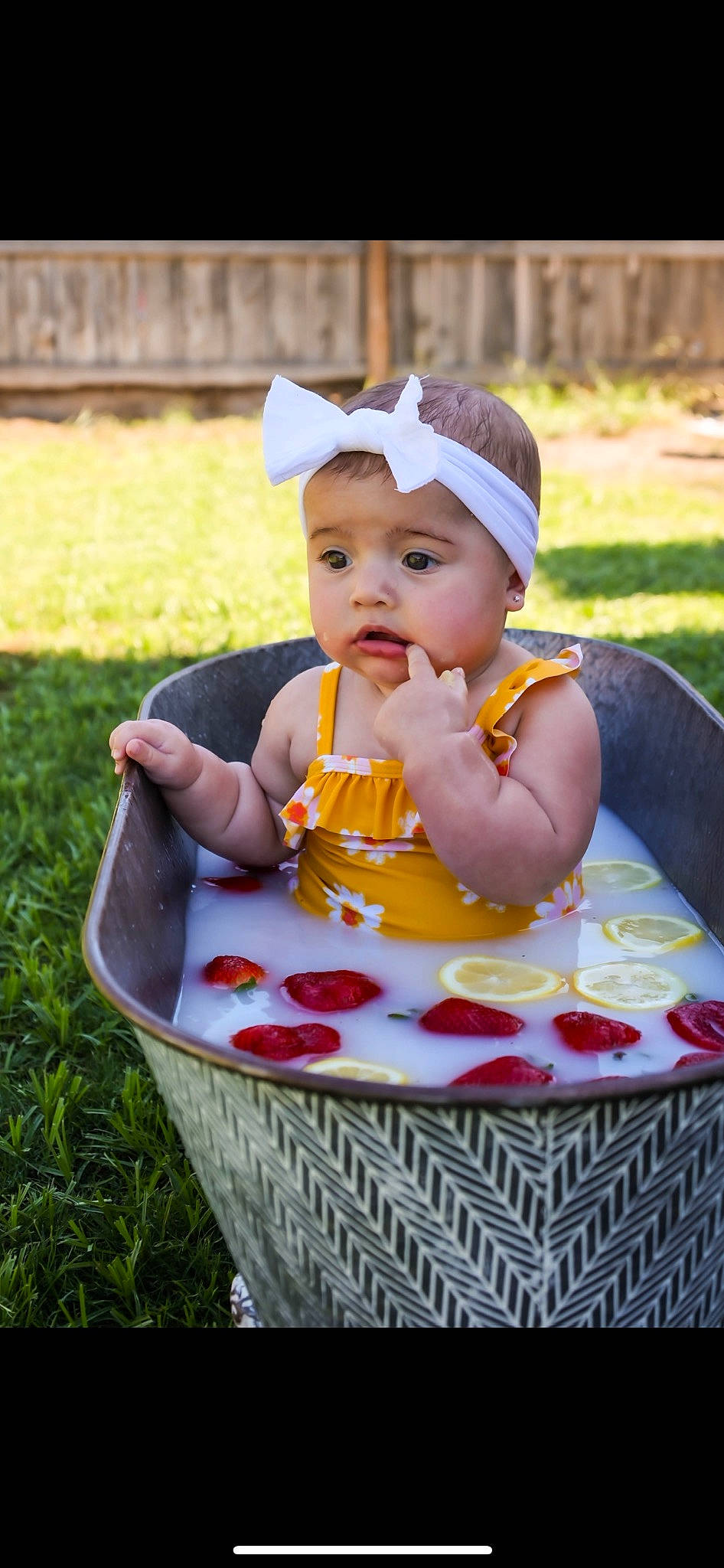 Teagan joined the competition — help win amazing prizes! baby, baby_toddler_clothing, basket, cap, child, event, fashion_accessory, fun, grass, happy, hat, headwear, leisure, people_in_nature, person, photograph, picnic, plant, recreation, sitting