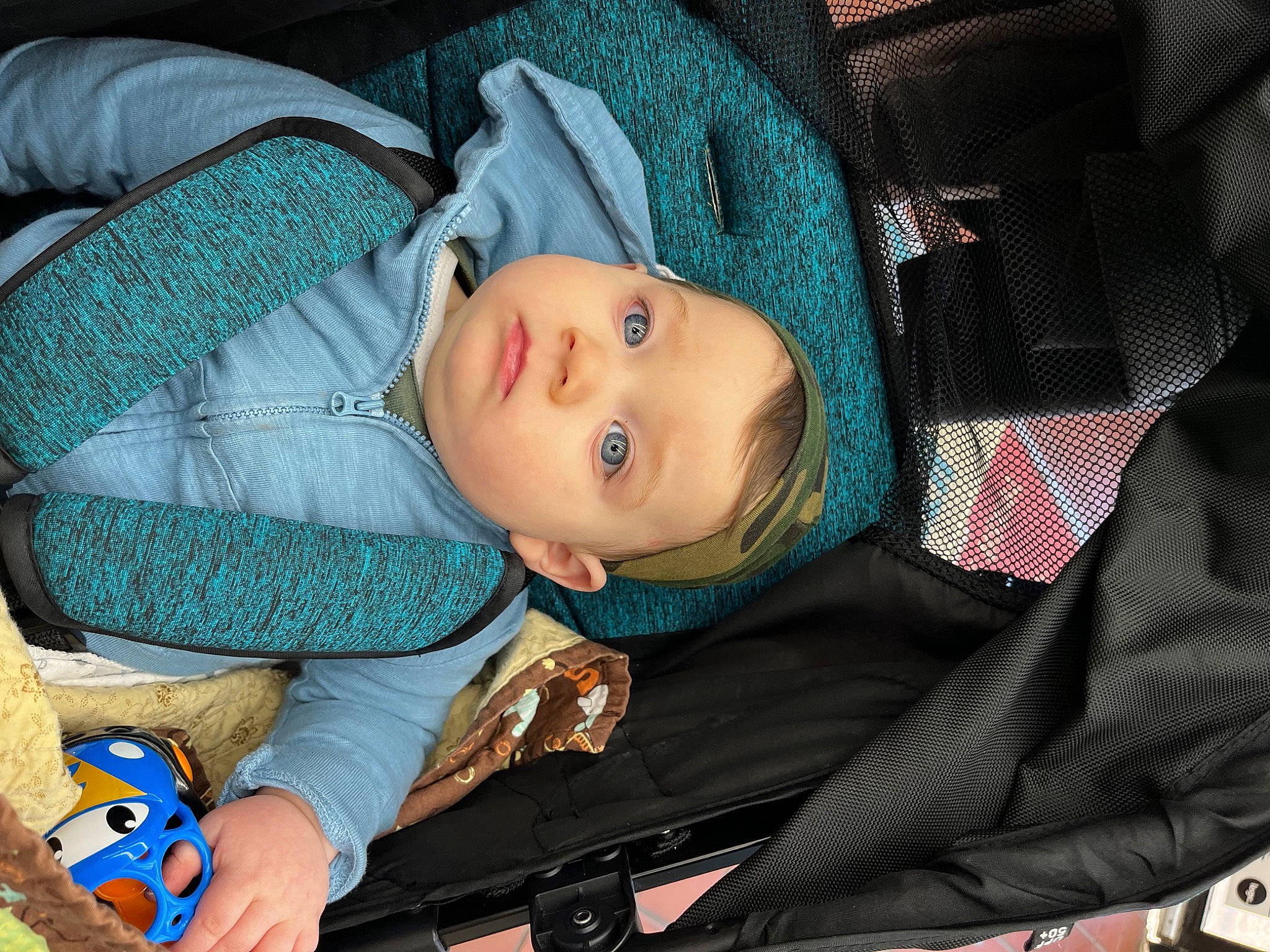 Casey joined the competition — help win amazing prizes! auto_part, baby, baby_carriage, baby_products, baby_toddler_clothing, car_seat, cheek, child, comfort, electric_blue, fun, hat, nap, pattern, person, sitting, sleep, textile, toddler, tree