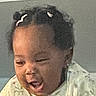 Mahlani is registered to the contest to win money with this photo: baby, baby_girl, child, childhood, clothing, cute, expression, face, hair, hair_clips, happy, head, indoors, infant, mouth_open, person, portrait, skin, smiling, young_child