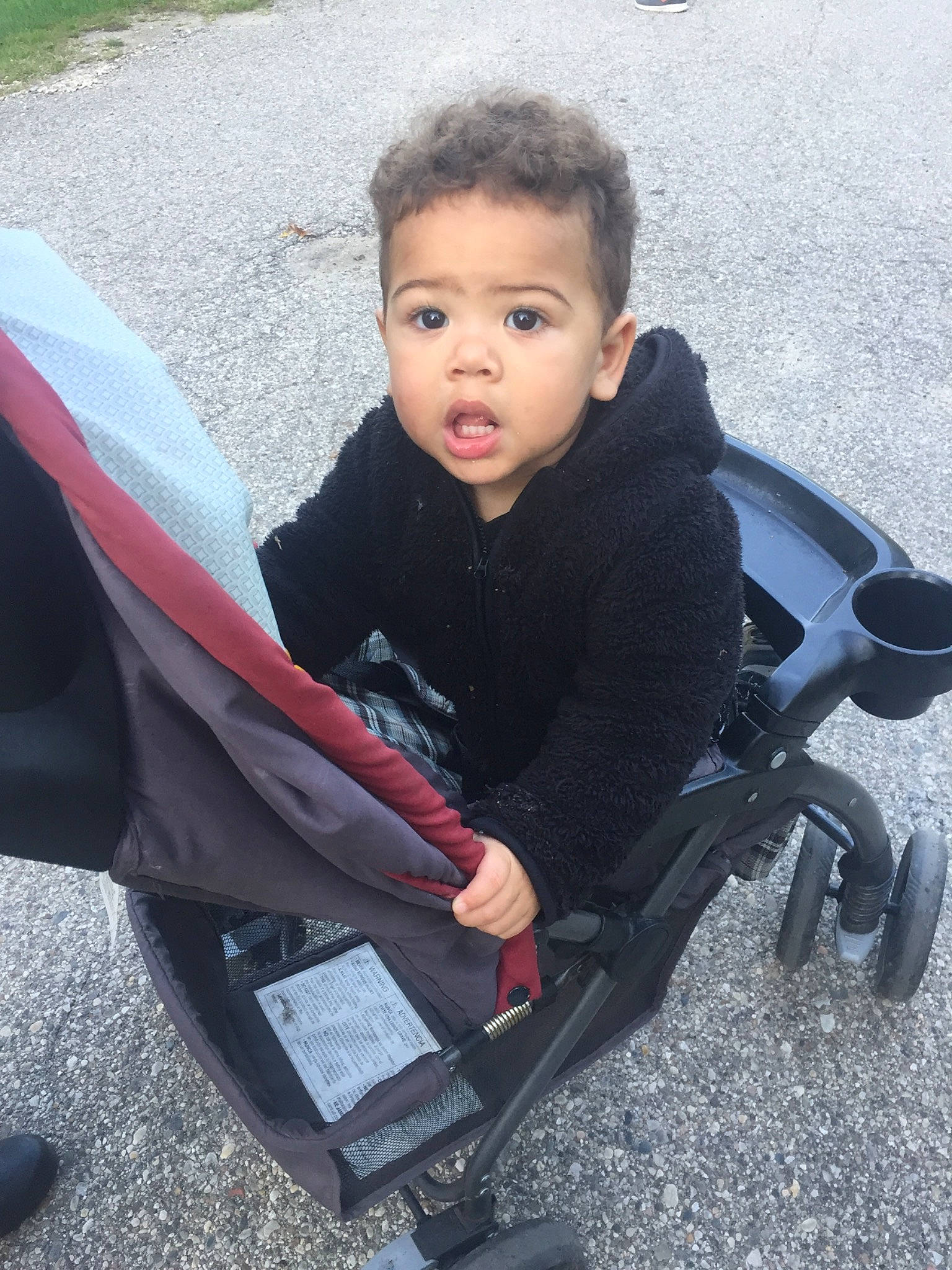 Amarion joined the competition — help win amazing prizes! auto_part, baby, baby_carriage, baby_products, child, person, product, sitting, surprise, toddler, vacation, vehicle