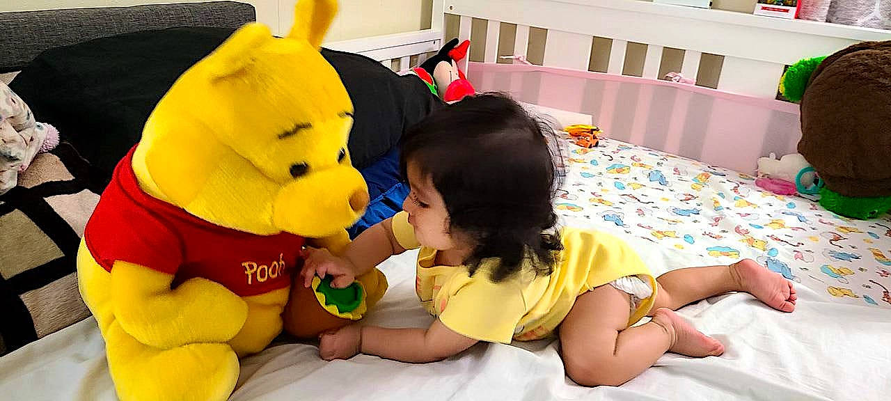 Leah joined the competition — help win amazing prizes! child, comfort, fun, fur, happy, leisure, linens, mascot, person, play, plush, recreation, room, sharing, stuffed_toy, teddy_bear, textile, thigh, toddler, toy