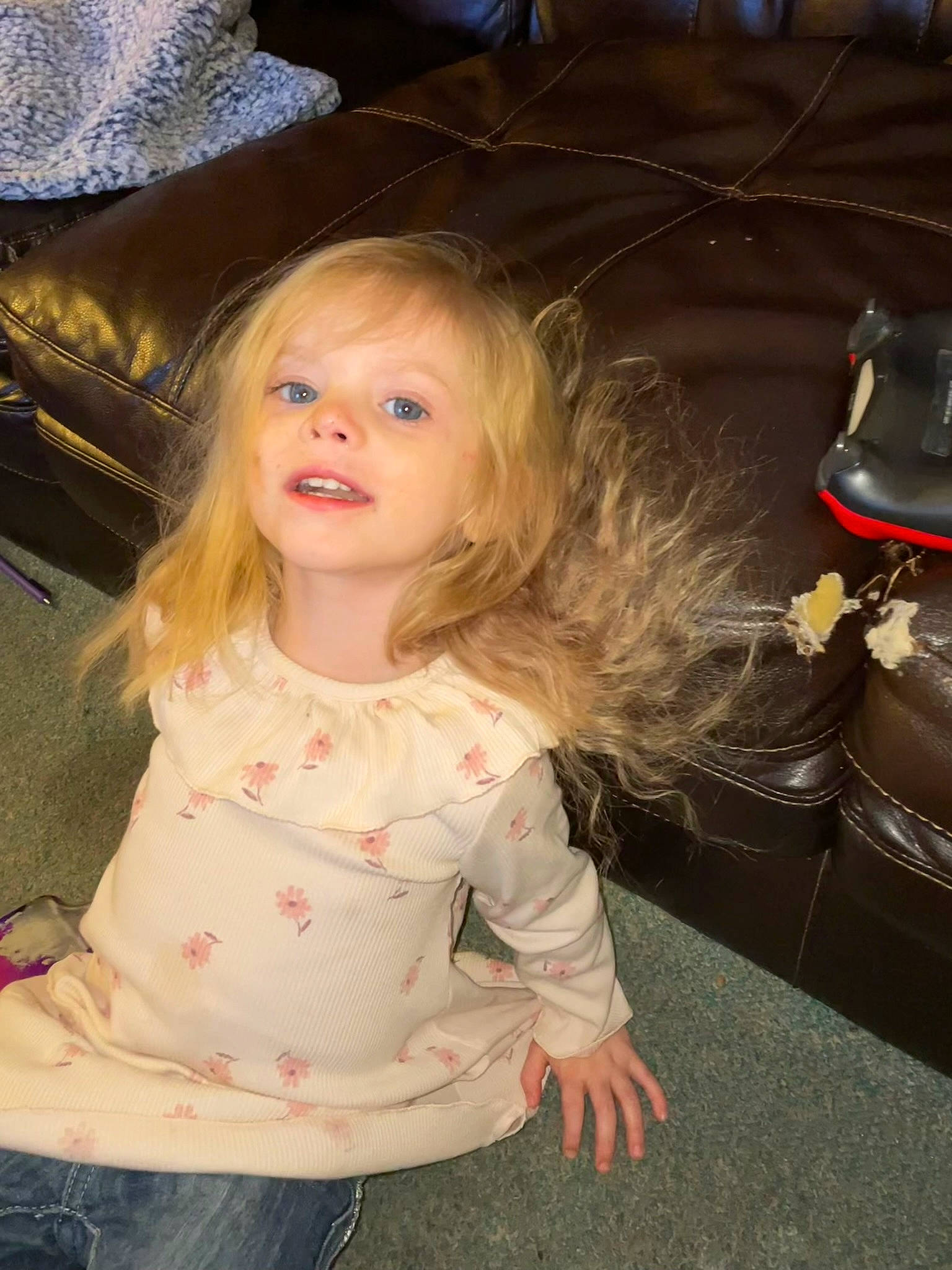 Gracie Lynn joined the competition — help win amazing prizes! blond, brown_hair, cheek, chin, eye, face, fun, happy, head, human_body, iris, long_hair, mouth, nose, person, sitting, skin, smile, standing, toddler