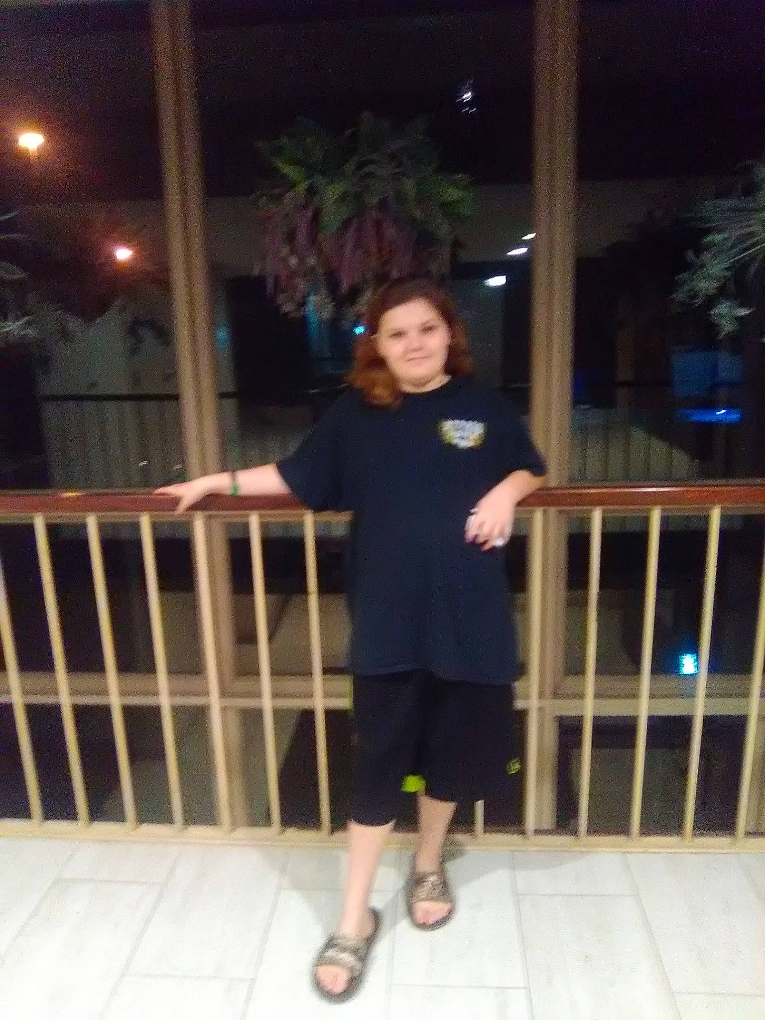 Tiffani is registered to the contest to win money with this photo: joy, leg, night, person, shoe, snapshot, standing, vacation