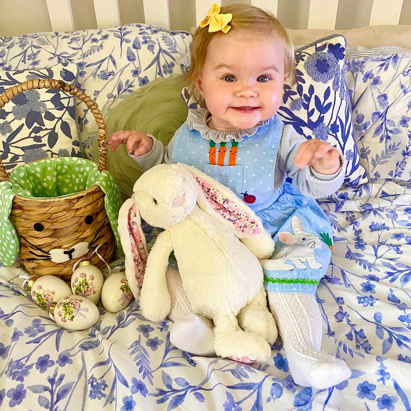 Ottilie joined the competition — help win amazing prizes! accessories, baby, bag, basket, bed, couch, cushion, face, furniture, handbag, happy, head, homedecor, person, photography, portrait, quilt, sitting, teddybear, toy