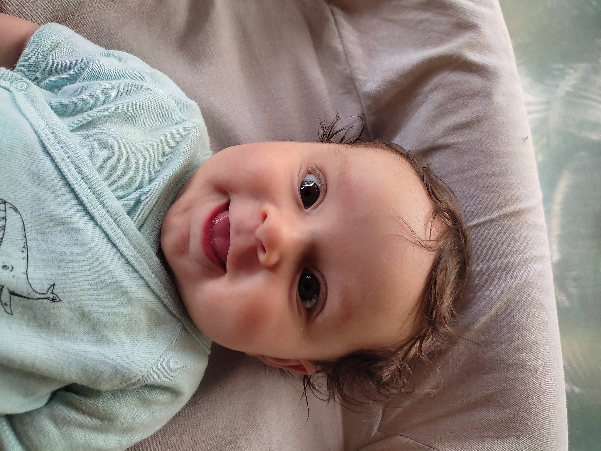 Lena a rejoint le concours — aidez-le/la à gagner de superbes lots ! baby, baby_toddler_clothing, cheek, chin, comfort, eyebrow, eyelash, face, flash_photography, grass, happy, iris, lip, mouth, nose, person, skin, sleeve, smile, textile