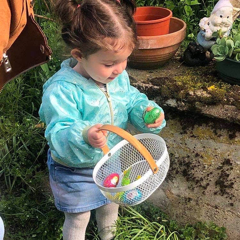 Romy participe au concours pour gagner de l'argent avec cette photo : baby_toddler_clothing, botany, child, flowerpot, fun, grass, green, happy, houseplant, lawn, leaf, leisure, people_in_nature, person, photograph, plant, sports_toy, strings, tire, toddler