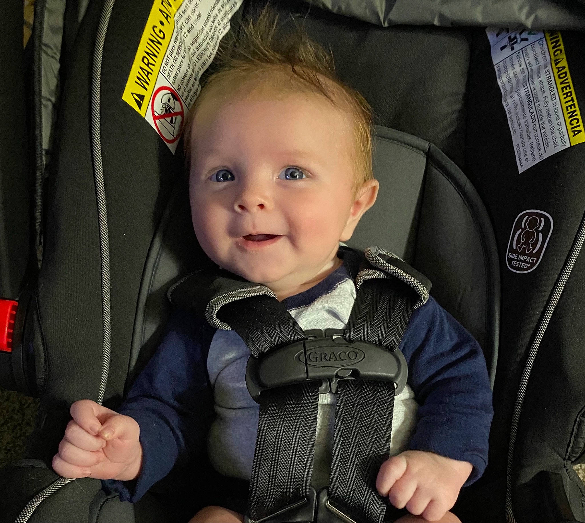 Blaise joined the competition — help win amazing prizes! auto_part, baby, baby_carriage, baby_products, baby_toddler_clothing, beauty, car_seat, cheek, child, comfort, electric_blue, happy, iris, joy, outerwear, person, product, skin, sleeve, smile