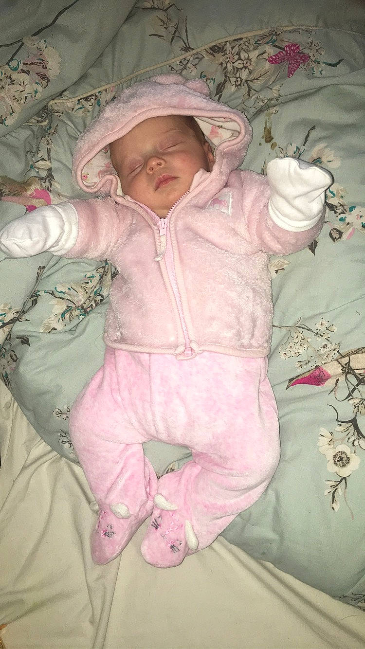 Maisy joined the competition — help win amazing prizes! baby, baby_toddler_clothing, cheek, child, outerwear, person, pink, skin, smile, toddler