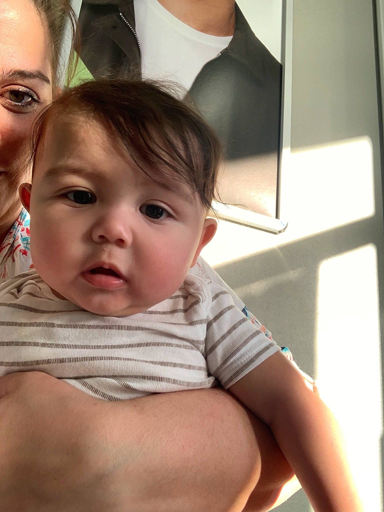 Aurelio is registered to the contest to win money with this photo: baby_toddler_clothing, cheek, comfort, elbow, eye, eyebrow, eyelash, forehead, gesture, happy, human_body, iris, lip, mouth, neck, nose, person, shoulder, skin, tie