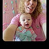 Jurnie joined the competition — help win amazing prizes! baby, infant, child, adult, woman, smiling, portrait, selfie, indoor, pink_room, colorful, clothing, dress, polka_dots, curly_hair, faces, family, camera, happy, playful