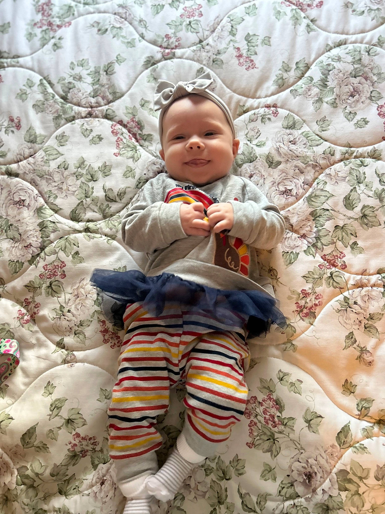 Kalliope joined the competition — help win amazing prizes! baby, baby_toddler_clothing, child, comfort, fun, happy, joy, leaf, linens, outerwear, pattern, people_in_nature, person, product, sitting, skin, sleeve, smile, textile, toddler