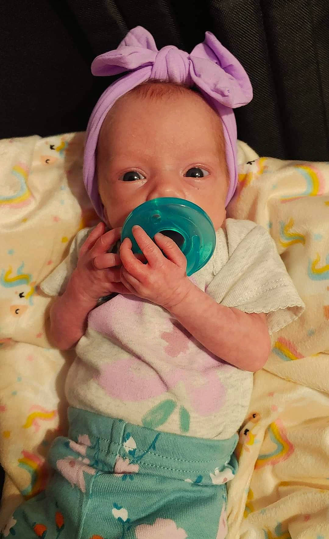 Raeleigh joined the competition — help win amazing prizes! baby, baby_products, baby_safety, baby_toddler_clothing, cap, cheek, child, event, eye, face, happy, head, headgear, linens, nose, person, pink, skin, sleeve, textile