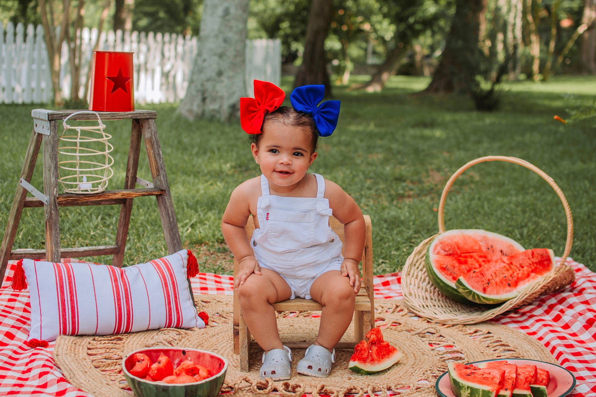 Gianna joined the competition — help win amazing prizes! baby, baby_toddler_clothing, child, citrullus, event, food, fun, grass, green, happy, hat, joy, leisure, orange, person, photograph, recreation, shorts, summer, tableware