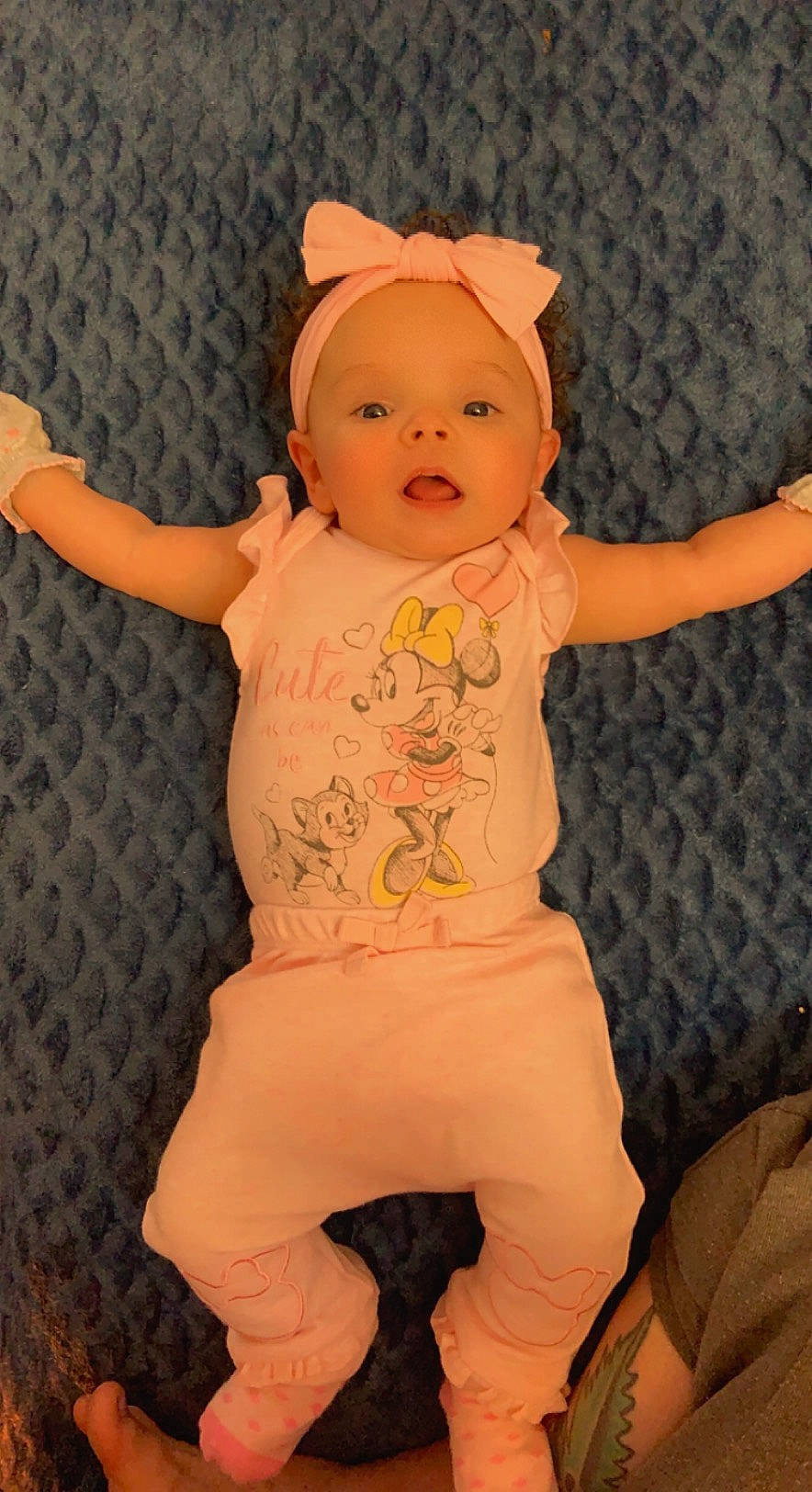 Haiden joined the competition — help win amazing prizes! abdomen, baby, baby_toddler_clothing, cheek, chest, chin, doll, eye, face, finger, head, human_body, mouth, person, pink, skin, stomach, thigh, thumb, toy