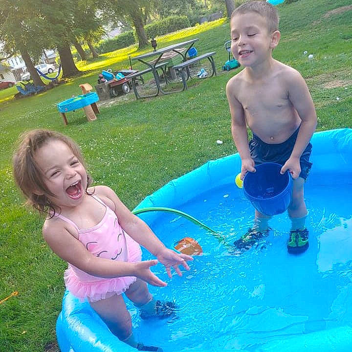 Effie joined the competition — help win amazing prizes! backyard, bathing, child, cousin, fun, games, grass, happy, inflatable, joy, leisure, party, person, play, recreation, smile, summer, swimming_pool, toddler, vacation