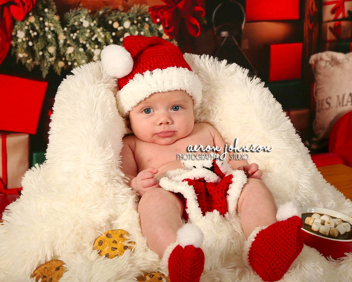Grayson joined the competition — help win amazing prizes! baby, baby_sleeping, baby_toddler_clothing, cap, child, christmas, comfort, costume_hat, event, fur, fur_clothing, happy, hat, headpiece, headwear, holiday, person, pink, red, santa_claus