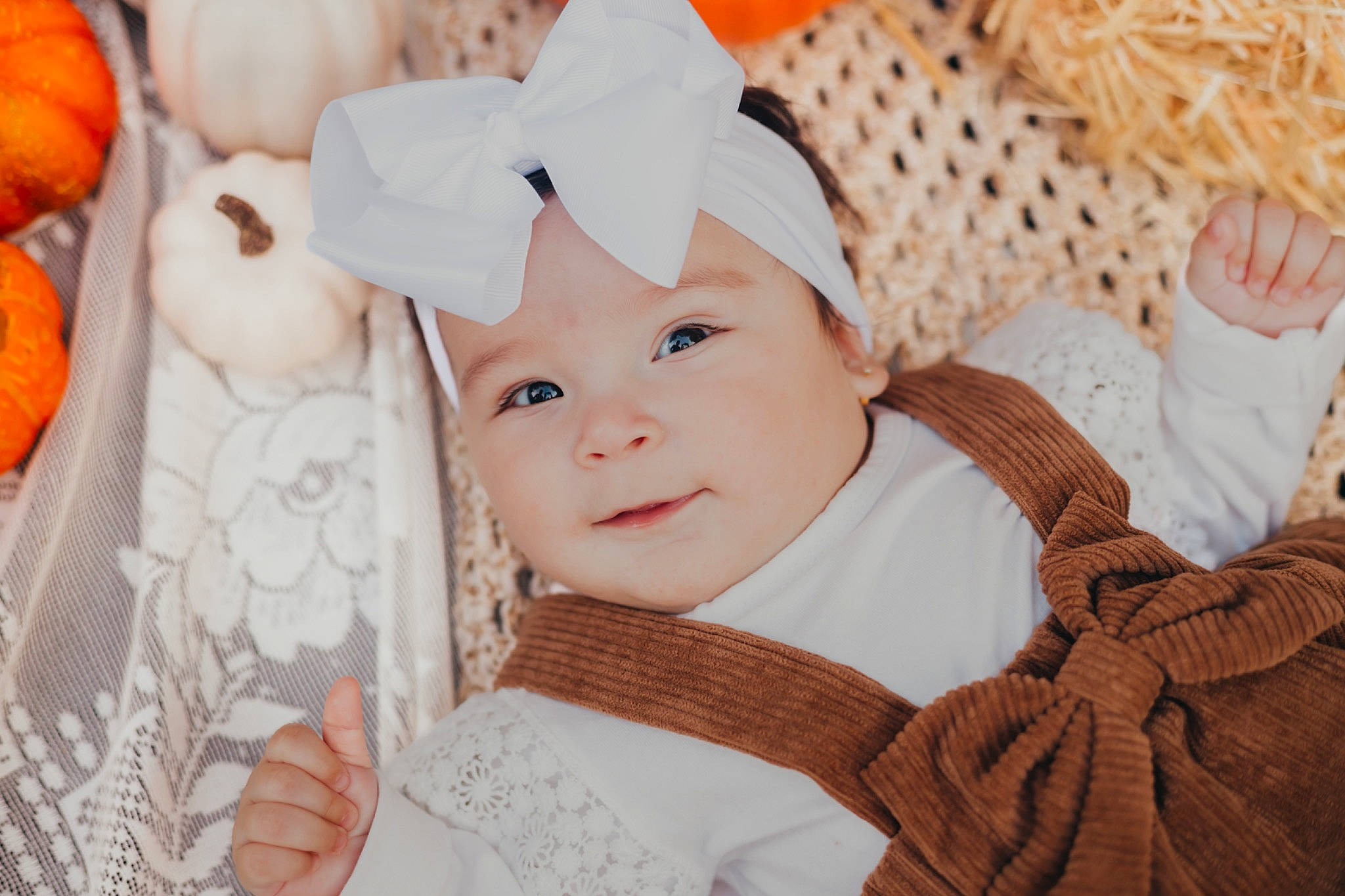 Sienna Rose joined the competition — help win amazing prizes! baby, baby_toddler_clothing, beauty, calabaza, cap, child, event, fun, gourd, happy, headwear, natural_foods, pattern, people, person, product, pumpkin, skin, smile, textile