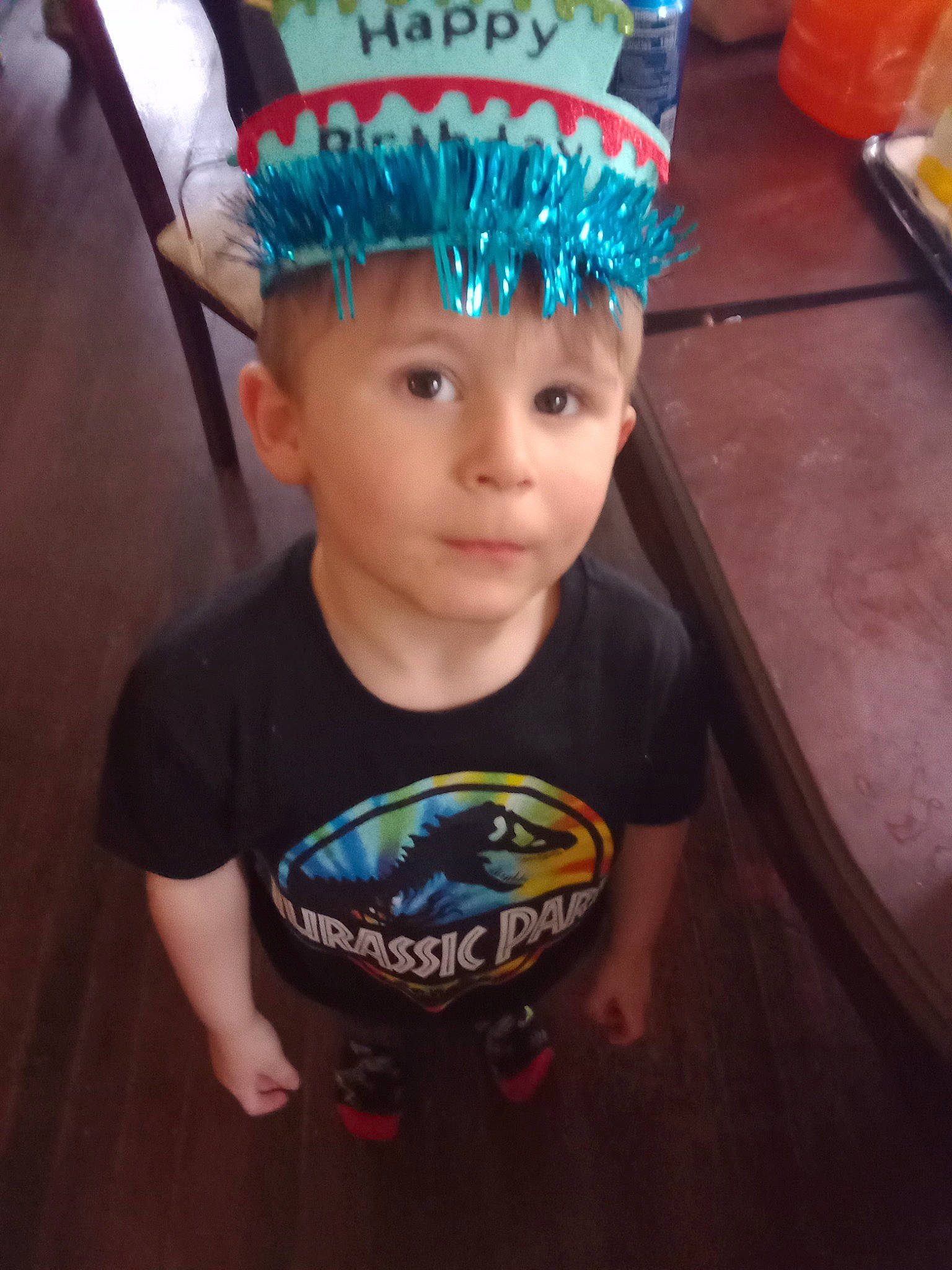 Colin is registered to the contest to win money with this photo: cap, child, cool, costume_hat, electric_blue, eyewear, fashion_accessory, fun, happy, headgear, headpiece, headwear, party_hat, party_supply, person, personal_protective_equipment, selfie, sleeve, sports_gear, t_shirt